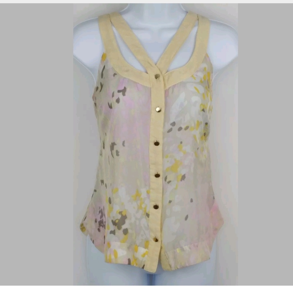 Line & Dot Tank Cami

Size Small

100% Silk